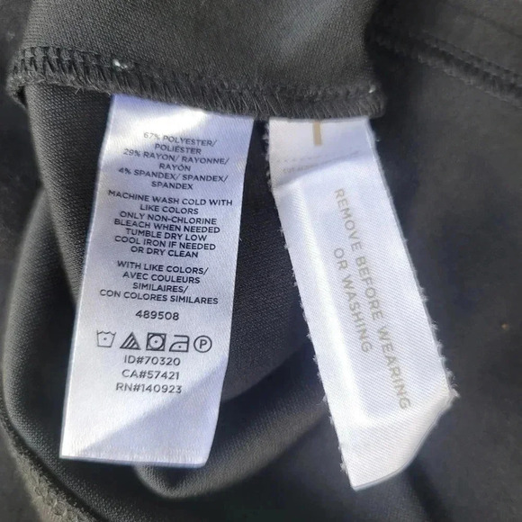 LOFT Womens Petites Long Sleeve Black Fit & Flare Strerch V-Neck Dress Size 4P - Picture 10 of 10